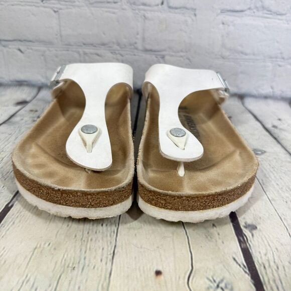 Birkenstock Sandals Women Size 7.5-8 US 38 EU Gizeh Birko Flor T Strap Slide - Picture 2 of 12